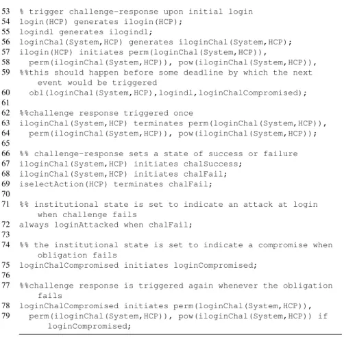 Figure 6: Generation and Consequence relations for the login phase of Make Referral model.