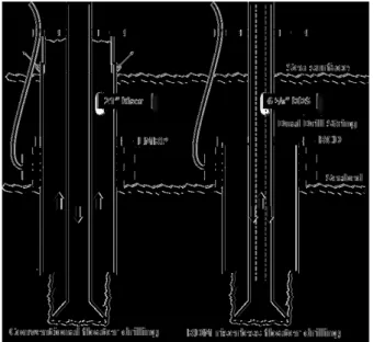 図 7    Dual pipe を使用した Dual Gradient （出典： Reelwell 社）