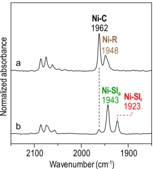 Fig. S1  FT-IR spectra of (a) H 2 -activated and (b) phenosafranin-oxidized  DvMF [NiFe] 