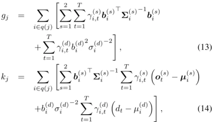Fig. 7. The linear-chain conditional random field with the model parameters {θ, µ}.