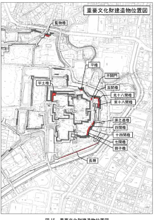 図 15　重要文化財建造物位置図