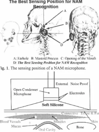 Fig.  1.  The sensing position of a NAM microphone. 