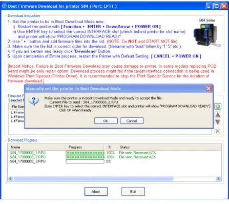 Figure 33  次のファームウェアファイルダウンロードの実行