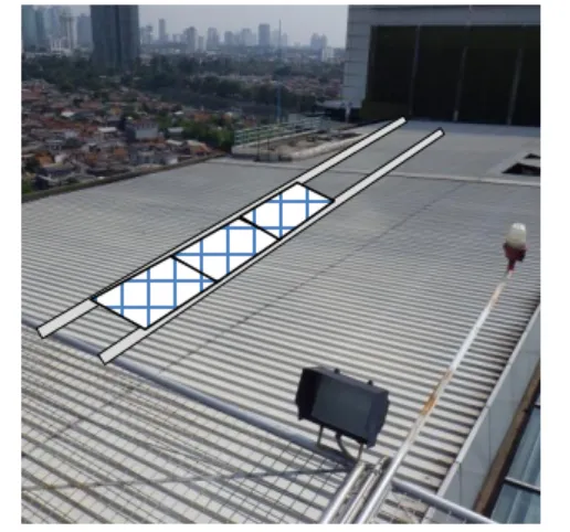 図  3-11  折板屋根への太陽電池設置イメージ 