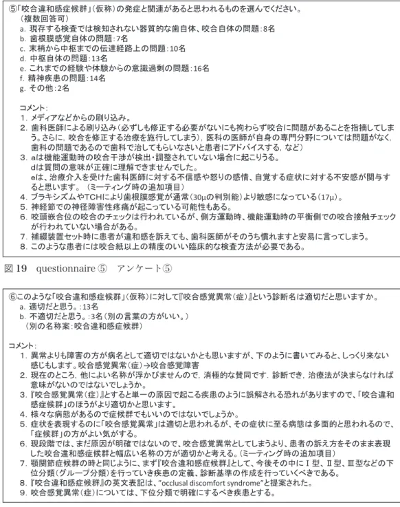 図 19 questionnaire ⑤　アンケート⑤