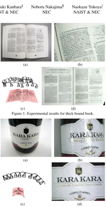 Figure 1: Experimental results for thick bound book.