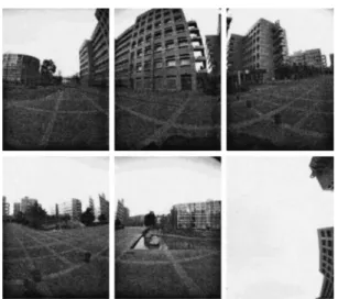 Fig. 6 Sampled frames of input image sequences ob- ob-tained by six cameras (indoor scene).