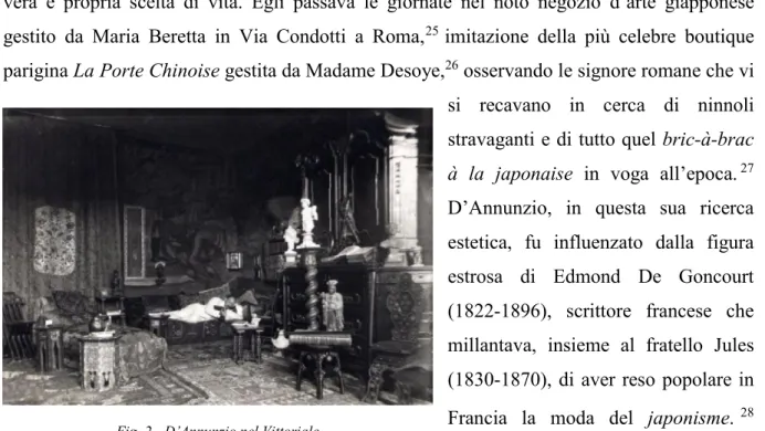 Fig. 2 - D’Annunzio nel Vittoriale 