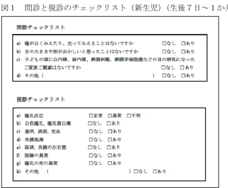 図 3  問診と視診のチェックリスト（乳児） （４～６か月） 