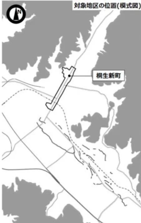 図 2-3-2 桐⽣新町(旧公図) 