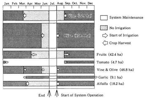 Fig.  1-2.  Cr()ppin~ Pattern  of  Tertiary  Canal  Hijuela  Delgado 