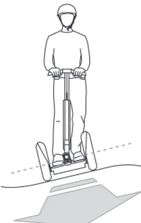 図  13.  坂道で  Segway PT  に乗る