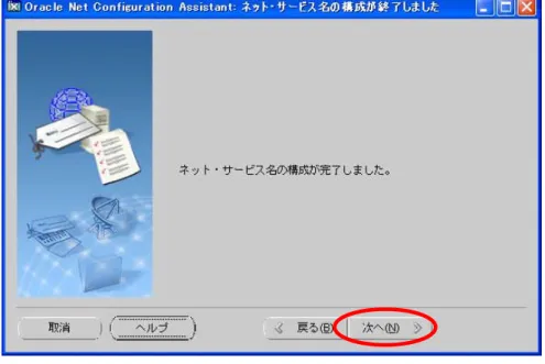 図 2.1.16 ネット・サービス名の構成が終了しました