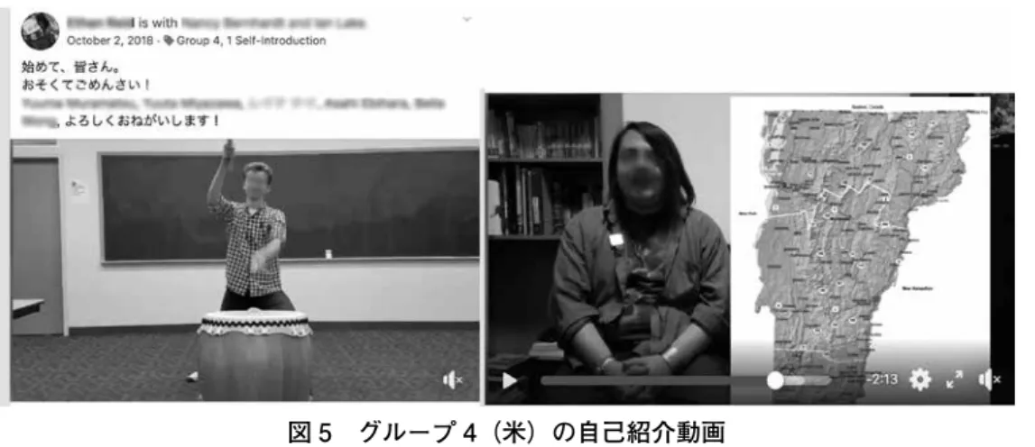 図 5　グループ 4（米）の自己紹介動画