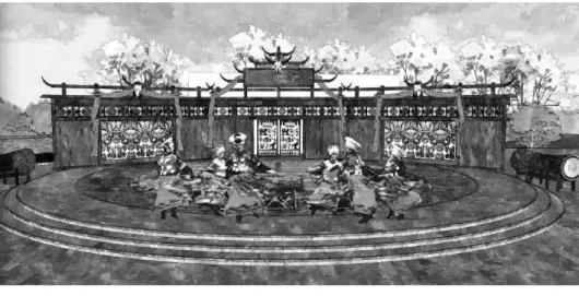 図 4.　「九黎広場」の設計図 （出典：『貴州省畢節市威寧自治県石門郷石門坎景区修建性詳細規劃』より） 7　結論 本研究の問いは、キリスト教で警戒されてきた石門坎がなぜ政府主導の観光開発の対象に なったのかである。先行研究からその理由は政府が石門坎の歴史を「脱宗教化」したからで はないかと仮説を立てた。確かに、現在進行中の観光開発において、地元住民をはじめとす るほかのアクターは従属的な立場に置かれ、石門坎の歴史的・文化的価値は行政主導で再解 釈されている。政府にとって受入れやすくするため、キリスト教の要素