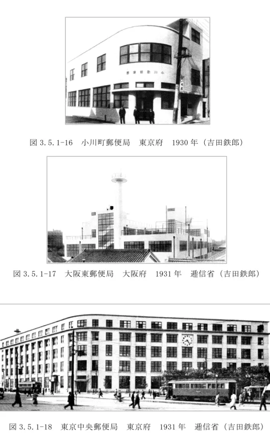図 3.5.1-16  小川町郵便局  東京府  1930 年（吉田鉄郎） 