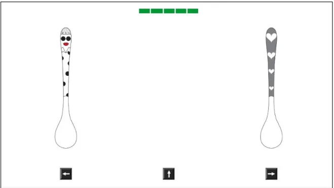 Figure 4.4 Screenshot of spoon comparison system displaying two spoon designs  The system’s structure is described as follows: 
