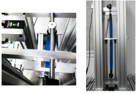 Figure 2.2: The Testbed used for conducted experiments to investigate the char- char-acteristic of the pneumatic muscle actuator.
