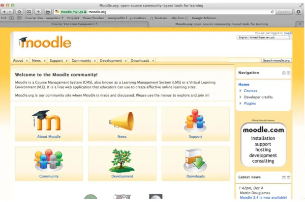 Figure 3.6: Moodle interface [58]  