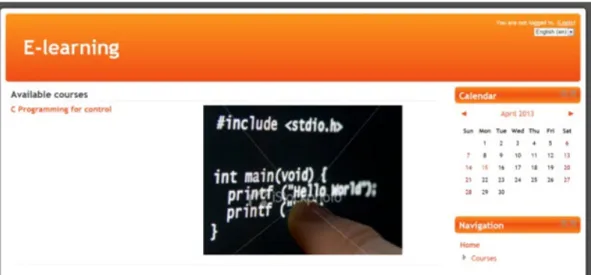 Figure 4.5: Example of the interface design for the first page