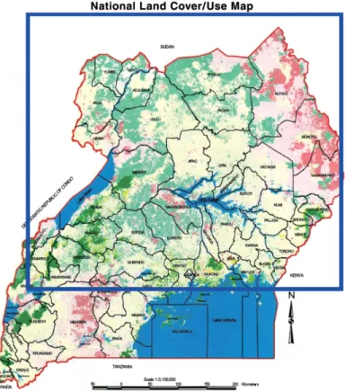 Figure 7 Land Cover/Use Map produced using SPOT XS（National Biomass Study 2003）
