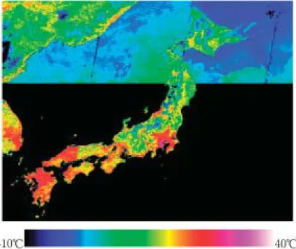 Fig. 12 衛星観測時の地表温度推定結果（2003/04/07〜4/22）