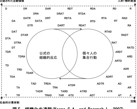 図 5  組織化の過程(Kreps,G.A. and Boswprh,L, 2007) 