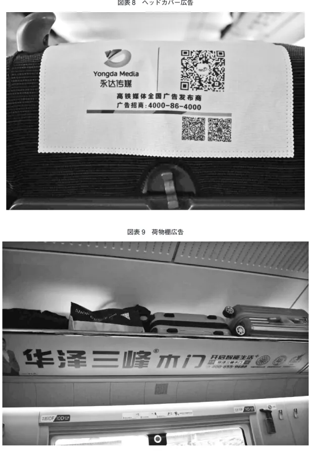 図表 9 荷物棚広告 図表 8 ヘッドカバー広告