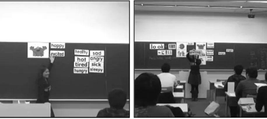 Figure 15. S1’s use of word cards in the  second demonstration. 