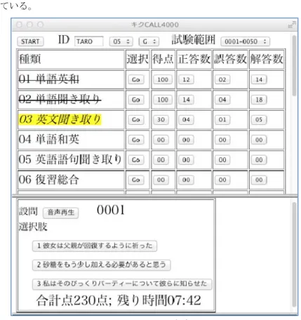 図 1: キクCALLの実施画面 