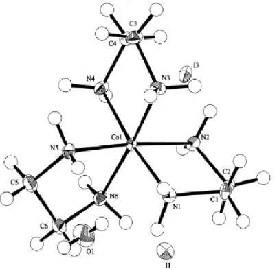 図 ５ - ５   (+) -[Co(en) 3 ]I 3 ･H 2 Oの 分 子 構 造