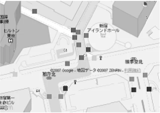 図 5.2: 同一の道路標識が付近に存在している例 (1)