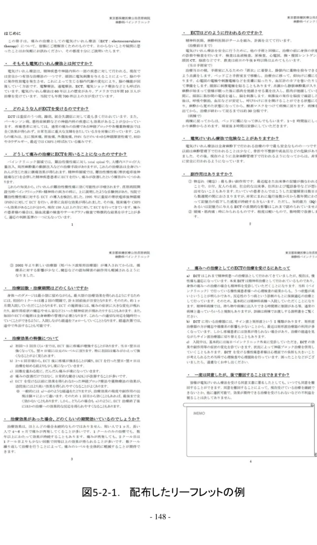 図 5-2-1 ． 配布したリーフレットの例