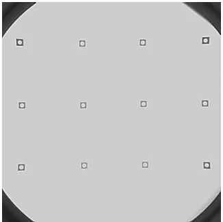 Figure 2. Calibration grid used for this study. 