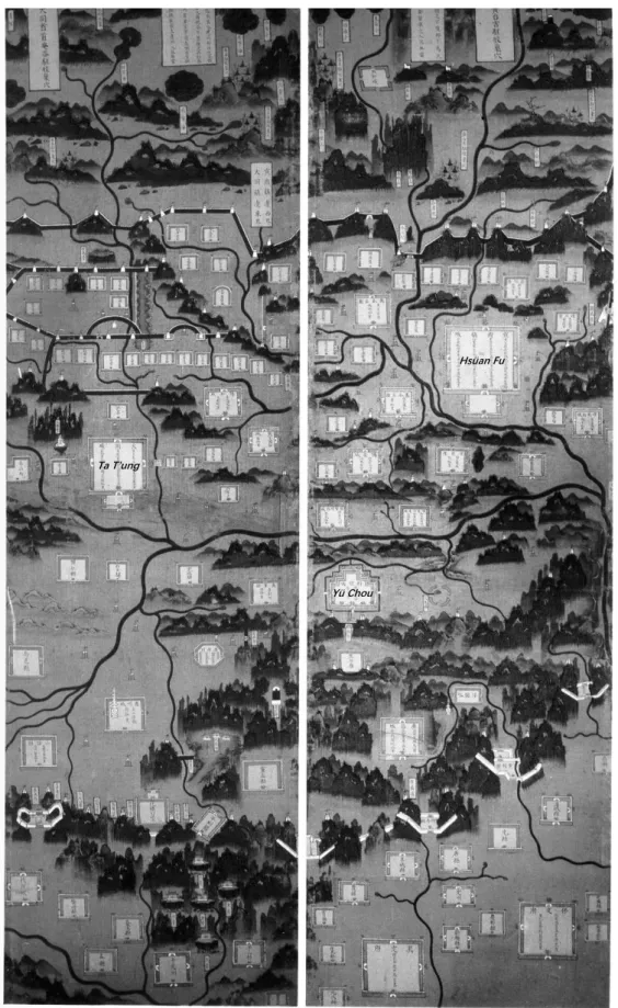 Figure 1-9 The Map of the Nine Garrisons (The Part of the Hsüan Fu and Ta T’ung