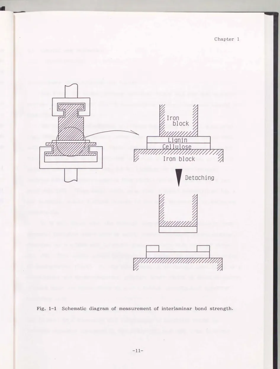 Fig.  1-1  Schematic  diagram  of  measurement  of  interlaminar  bond  strength. 