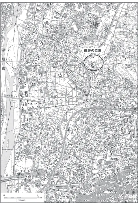 図 1　遺跡群の位置（茅ヶ崎市教育委員会編 2015）