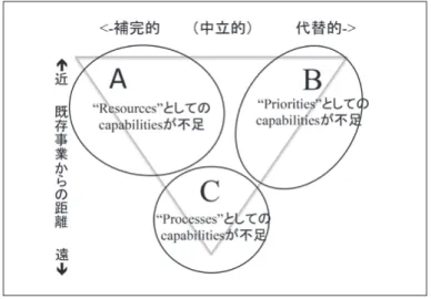 図 4 ：事業マッピング上の投資の障害となりうる主な社内 capabilities の種類