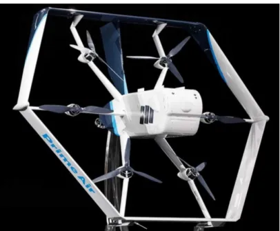 図 1.14：Amazon Prime Air での使用が見込まれるドローン 