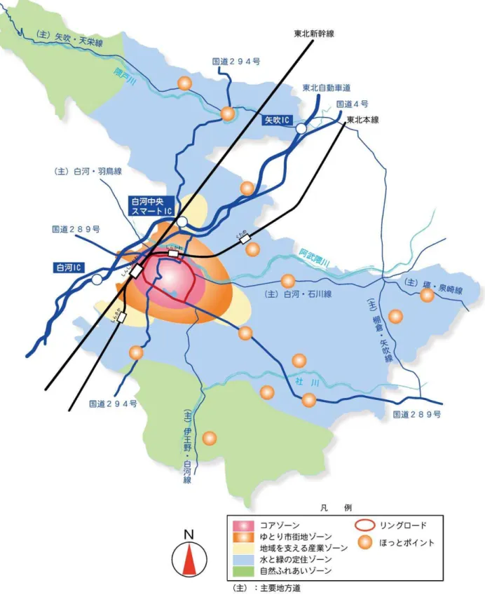 図 3-2  将来都市構造図 市全域