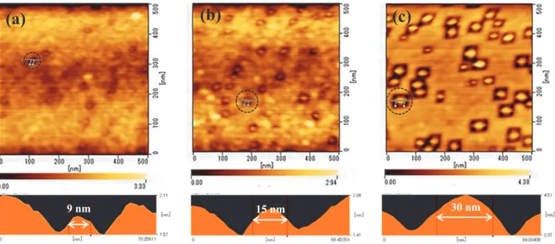 Figure  8  shows  a  typical  RHEED  pattern  observed for the samples on which the NCs were  formed