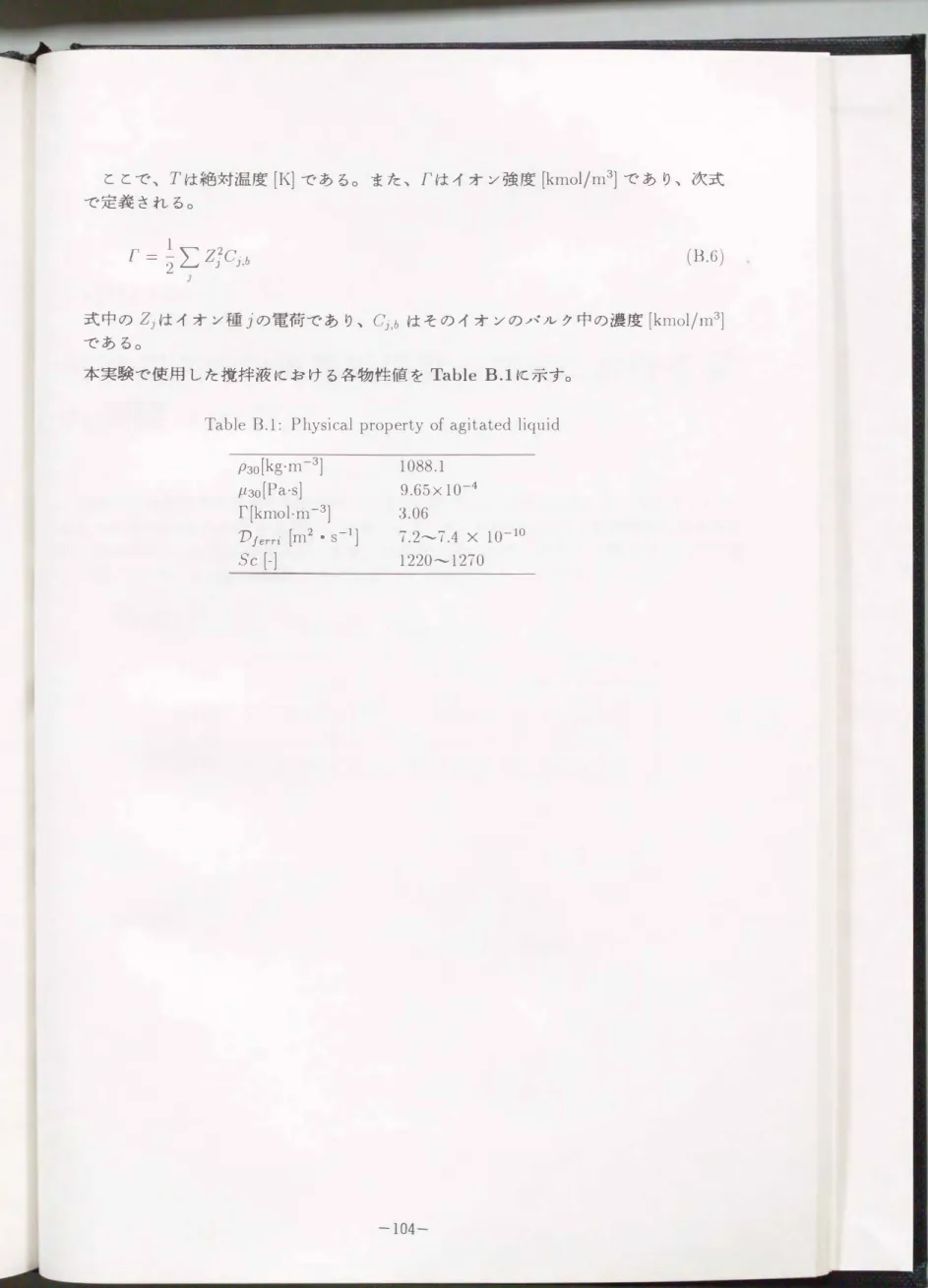 Table  B.1:  Physical  property  of  agitated  liquid 