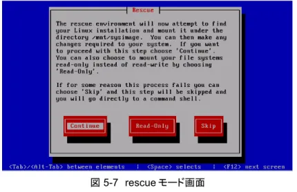 図  5-7 　 rescue モード画面