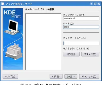 図 7-5 　プリンタ追加ウィザード（ 2 ）