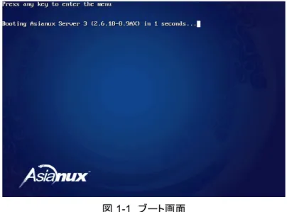 図 1-1　ブート画面