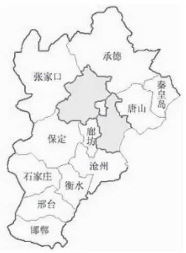 図 1 中国地図で見る河北省の位置 図 2 河北省における邯鄲市の位置 図 3 邯鄲市における武安市の位置 図 4 武安市の行政区域 後周顕徳年間（954︲960 年）から多くの僧侶及び住持が在籍していたことがわかる（武安県誌編纂委 員会 1984）．閉鎖的で典型的な村落として，昔は，村のまわりに囲まれた 2 層の楼閣が 6 棟（南北に 各々 2 棟，東西に各々 1 棟が配置されている）建てられていた．すべて村民の家屋はその 6 つの楼閣 の内側に建てられ，夜になると，楼閣の門は閉められ，村全体は城のように