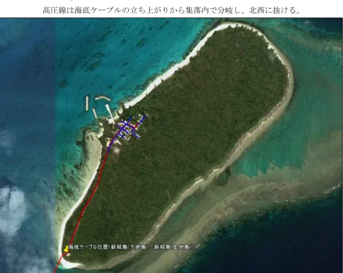 図 4-2.  送電ルート(新城島(上地島)) 
