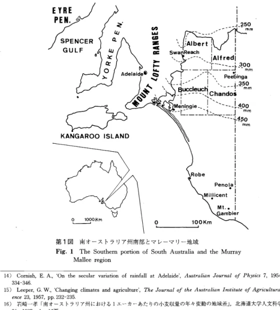 Fig.  1  The  Southern  portion  of  South  Australia  and  the  Murray Mallee  region