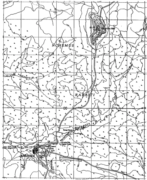 図 一5. Bar agoi とN kor i c heH i l 1の 地 形 図