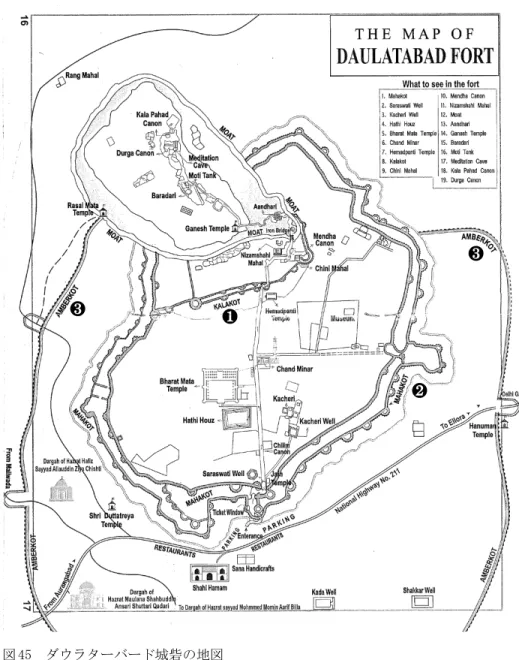 図 45　ダウラターバード城砦の地図
